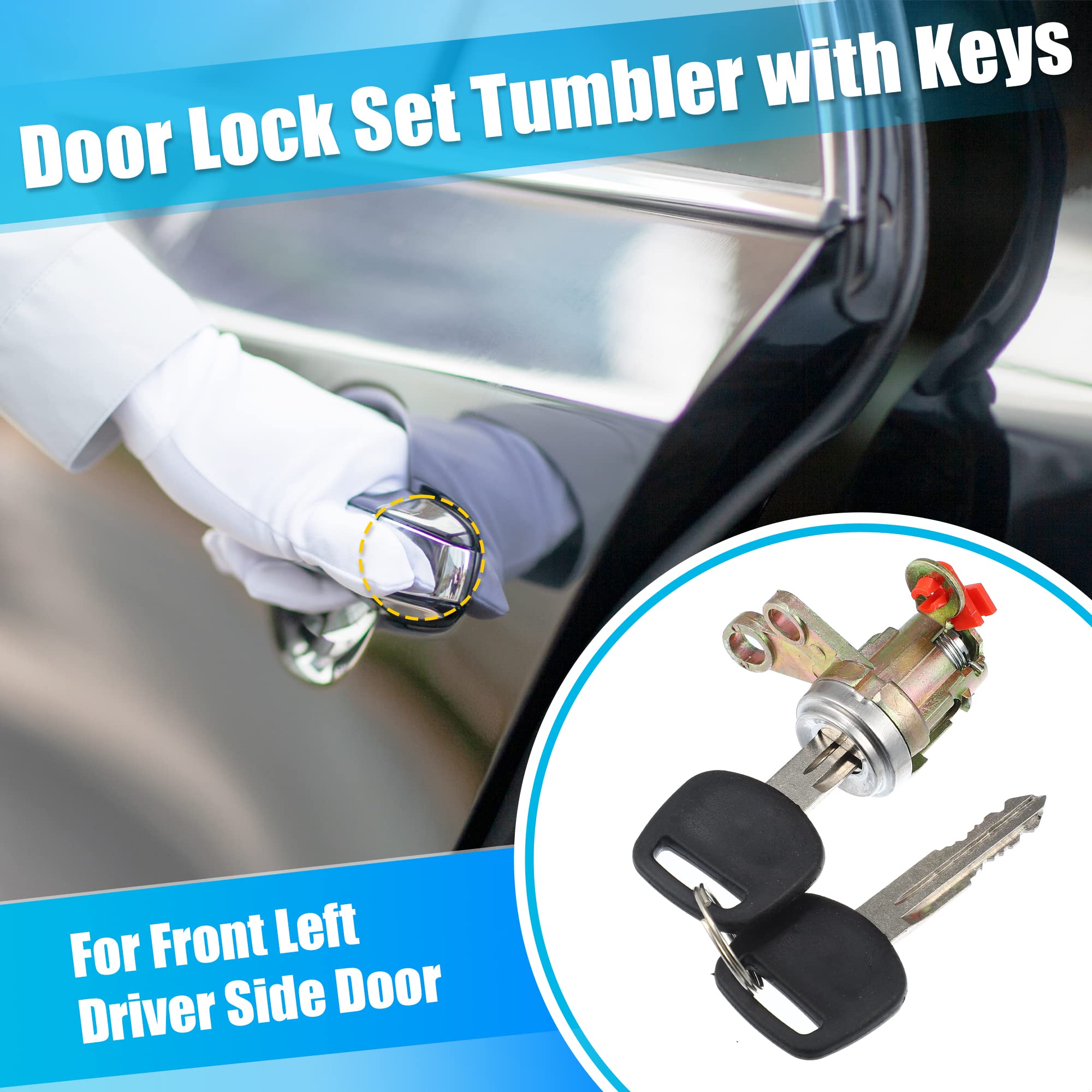Amazon.com: X AUTOHAUX 1 Set Door Lock Cylinder with Keys for